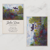 Carte De Visite Le jardin de Monet à Argenteuil Claude Monet (Devant / Derrière)