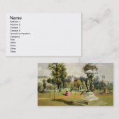 Carte De Visite Le jardin de terrasse, abbaye de Woburn (Devant / Derrière)