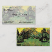 Carte De Visite Le jardin des poètes par Vincent van Gogh. (Devant / Derrière)