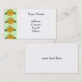 Carte De Visite Le jaune fleurit le vert (Devant / Derrière)