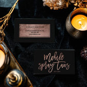 Carte De Visite Le jet mobile bronze le noir rose de typographie