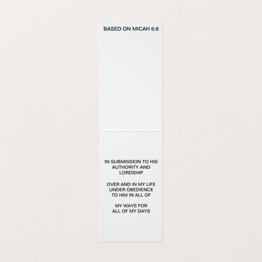 CARTE DE VISITE LE JOINT DE MICAH (Intérieur déplié)