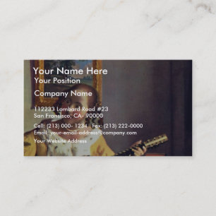 Carte De Visite Le joueur de guitare, par Vermeer Van Delft janv.