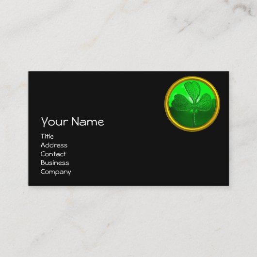 CARTE DE VISITE LE JOUR DE SAINT PATRICK CAT WITH GREEN IRISH (Devant)