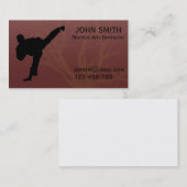 Carte De Visite Le judo d'arts martiaux/karaté /Tae Kwon font (Devant / Derrière)