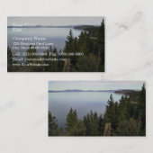 Carte De Visite Le lac Tahoe avec ses pins (Devant / Derrière)