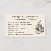 Carte De Visite Le lapin blanc (Dos)