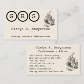 Carte De Visite Le lapin blanc (Devant / Derrière)