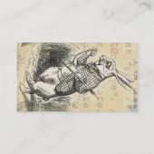 Carte De Visite Le lapin blanc Alice au pays des merveilles (Dos)