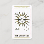 Carte De Visite Le Lash Tech Dramatic Sun Tarot QR des médias soci (Devant)