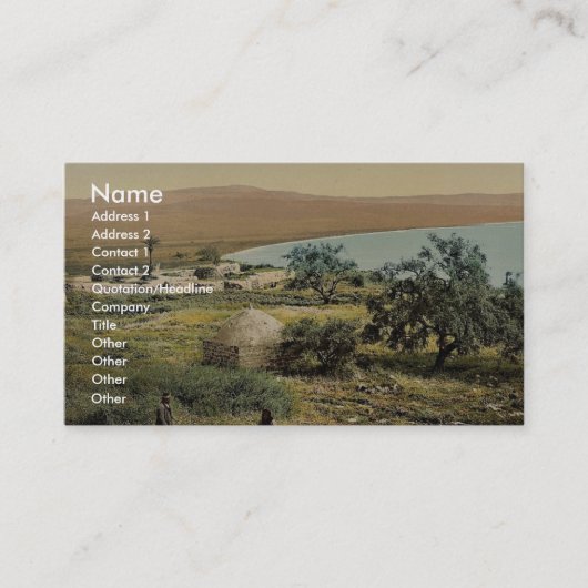 Carte De Visite Le lieu de naissance de Mary Magdalene, Magdala, (Devant)