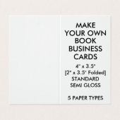 Carte De Visite Le livre BRILLANT fait sur commande a plié des (Extérieur déplié)