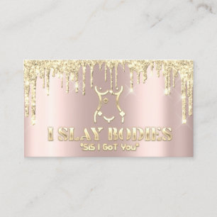 Carte De Visite Le logo de la Parties scintillant d'or de la beaut