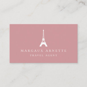 Carte De Visite Le logo de Tour Eiffel rougissent