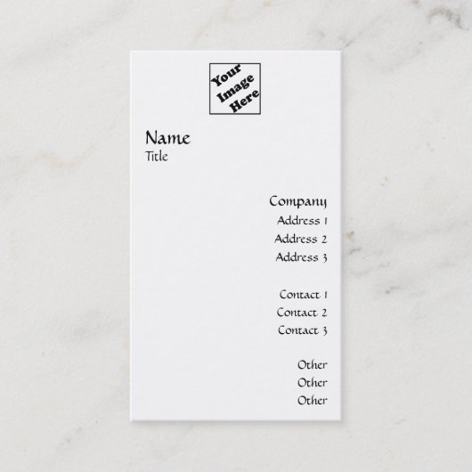 Carte De Visite Le logo vertical lissent 2 (Devant)