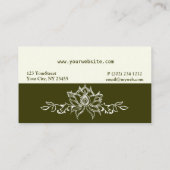 Carte De Visite Le Lotus blanc de la Floride moderne et sacré (Dos)