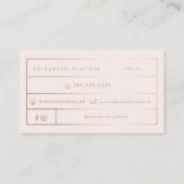 Carte De Visite Le luxe rougissent arc élégant de points roses de (Dos)