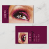 Carte De Visite Le magenta foncé observe le maquilleur (Devant / Derrière)
