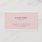 Carte De Visite Le manuscrit manuscrit à la mode rougissent plaine (Dos)