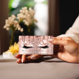 Carte De Visite Le maquillage Eyelash Coiffeur scintille les yeux 