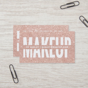 Carte De Visite Le maquilleur a coupé les parties scintillantes