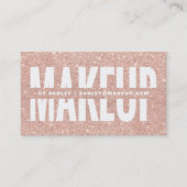 Carte De Visite Le maquilleur a coupé les parties scintillantes (Devant)