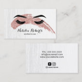 Carte De Visite Le maquilleur d'Esthetician fouette le salon de (Devant / Derrière)