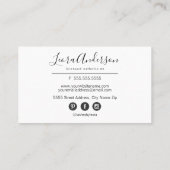 Carte De Visite Le maquilleur fouette l'aquarelle de Microblading (Dos)