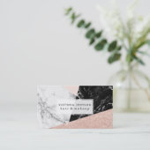 Carte De Visite Le marbre blanc noir rougissent des parties (Debout devant)