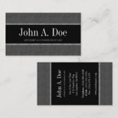 Carte De Visite Le marbre de cabinet juridique d'avocat de (Devant / Derrière)