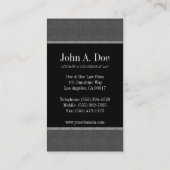 Carte De Visite Le marbre de cabinet juridique d'avocat de (Dos)