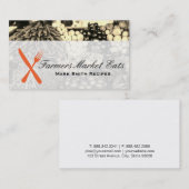Carte De Visite Le marché des fermiers culinaires de l'argent (Devant / Derrière)