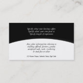 Carte De Visite Le maréchal-ferrant équestre | équin de cheval (Dos)