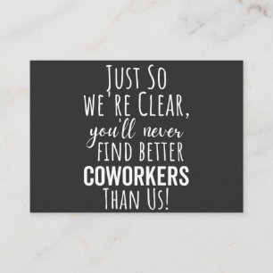 CARTE DE VISITE LE MEILLEUR CADEAU POUR QUITTER LES COWORKERS