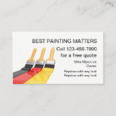 Carte De Visite Le meilleur entrepreneur de peintre (Devant)