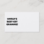 Carte De Visite Le Meilleur-est cadeaux noirs ou blancs de Grammie (Dos)