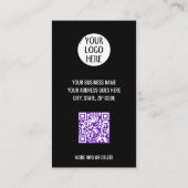 Carte De Visite Le meilleur toiletteur Chih Tzu Pas Logo Code QR (Dos)