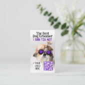 Carte De Visite Le meilleur toiletteur Chih Tzu Pas Logo Code QR (Debout devant)