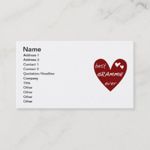 Carte De Visite Le meilleurs T-shirts et cadeaux de Grammie de