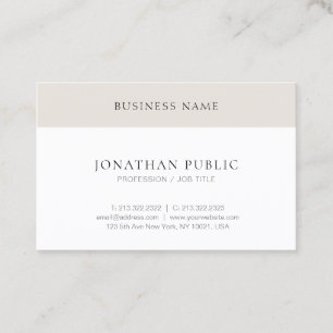 Carte De Visite Le minimaliste moderne branché Élégant Modèle 