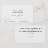 Carte De Visite Le modèle de Garamond d'Américain de Serif le plus (Devant / Derrière)