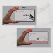 Carte De Visite Le moineau d'affaires, 3,5" x 2,0", 100 emballent, (Devant / Derrière)