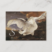 Carte De Visite Le Monogramme de cygne menacé, Livre de perles bla (Dos)