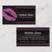 Carte De Visite Le monogramme de scintillement moderne de zèbre (Devant / Derrière)