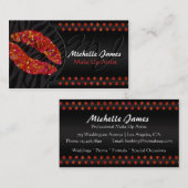 Carte De Visite Le monogramme de scintillement moderne de zèbre (Devant / Derrière)