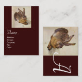 Carte De Visite LE MONogramme DU RABBIT ( Jeune Lièvre ) (Devant / Derrière)