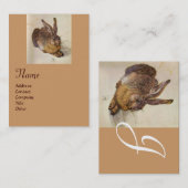 Carte De Visite LE MONogramme DU RABBIT ( Jeune Lièvre ) (Devant / Derrière)