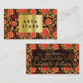 Carte De Visite Le motif de Khokhloma Kulture (Devant / Derrière)