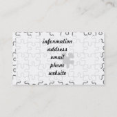 Carte De Visite Le Motif de pièce de casse-tête manquant (Dos)