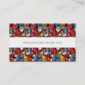 Carte De Visite Le motif | de scooter de chats et de chiens (Dos)